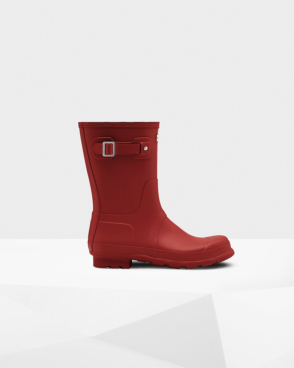 Botas de Lluvia Cortas Hunter Hombre - Original - Rojos - LAZBRST-70